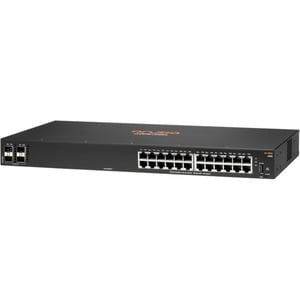 Aruba 6100 24G 4SFP+ Switch - 24 Ports - 3 Layer Supported - Modular - 33 W Power Consumption - Twisted Pair, Optical Fibe