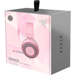 Auriculares de gaming Razer Kraken Cableado Sobre la cabeza - Cuarzo rosa - Binaural - Cerrado - 32Ohm - 12Hz a 28kHz - 13