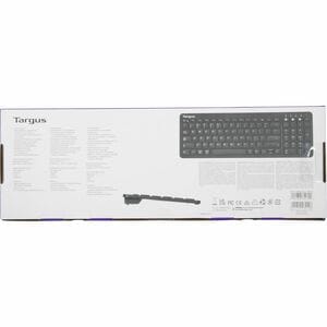 Targus Midsize Multi-Device Bluetooth Antimicrobial Keyboard - Wireless Connectivity - Bluetooth - English (US) - QWERTY L