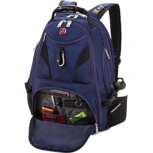 SwissGear Scansmart 5977303420 Carrying Case (Backpack) for 17" Notebook - Rich Navy - Shoulder Strap, Handle, D-ring - 18