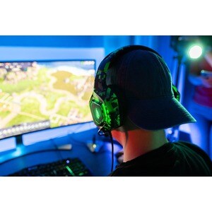 SUREFIRE Skirmish Wired Over-the-ear Stereo Gaming Headset - Green Camouflage - Binaural - Ear-cup - 32 Ohm - 20 Hz to 20 