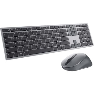 Dell Premier KM7321W Keyboard & Mouse - USB Wireless Bluetooth/RF 5.0 2.40 GHz Keyboard - English - Titan Gray - USB Wirel