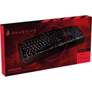 SUREFIRE KingPin Gaming Keyboard - Cable Connectivity - USB 2.0 Type A Interface - RGB LED - German - QWERTZ Layout - Memb
