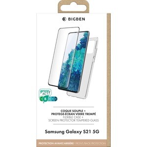 Funda Bigben - para Samsung Galaxy S21 5G Smartphone - Transparente - Amortiguador, Resistente a la suciedad, Resistencia 