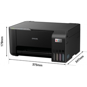 Epson EcoTank L3210 Inkjet Multifunction Printer - Colour - Black - Copier/Printer/Scanner - 33 ppm Mono/15 ppm Color Prin
