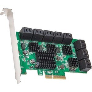 SYBA Multimedia 16 Port SATA III PCIe x4 (x2 Bandwidth) Non-RAID Expansion Card SD-PEX40164 - Serial ATA/600 - PCI Express