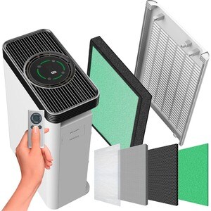 PURO²XYGEN P500 - Hepa Air Purifier for Home with UV Light Sanitizer & Ionizer, Up to 550 sq ft Large Room Air Purifier, 6