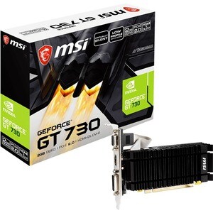 MSI NVIDIA GeForce GT 730 Graphic Card - Low-profile - 902 MHz Boost Clock - 64 bit Bus Width - PCI Express 2.0 - HDMI