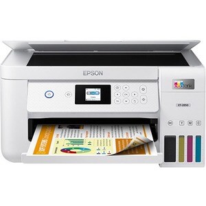 Epson EcoTank ET-2850 Wireless Inkjet Multifunction Printer-Color-White-Copier/Scanner-4800x1200 Print-Automatic Duplex Pr