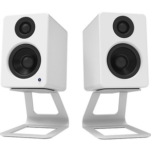 Kanto Desktop Speaker Stands SE2 - 7.10 lb Load Capacity - 3.8" Height - Desktop - Silicone, Steel - White