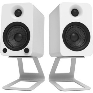 Kanto Desktop Speaker Stands SE4 - 9 lb Load Capacity - 5.6" Height - Desktop - Silicone, Steel - White