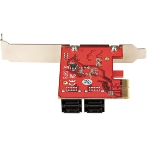 StarTech.com SATA PCIe Card, 4 Port PCIe SATA Expansion Card, 6Gbps, Stacked Connectors, Non-RAID, PCI Express to SATA Con