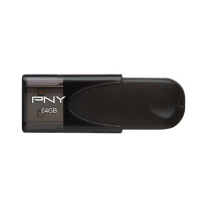 PNY 64GB Attaché 4 USB 2.0 Flash Drive - 64 GB - USB 2.0 - Black