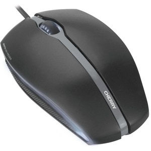 CHERRY GENTIX CORDED OPTICAL ILLUMINATED MOUSE - Optical - Cable - Black - 1 Pack - USB - 1000 dpi - Scroll Wheel - 3 Butt