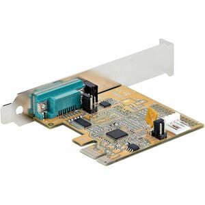 StarTech.com PCI Express Serial Card, PCIe to RS232 (DB9) Serial Interface Card, 16C1050 UART, COM Retention, Low Profile,