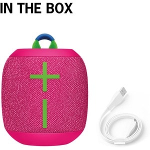 Ultimate Ears WONDERBOOM 3 Portable Bluetooth Speaker System - Pink - Battery Rechargeable - USB