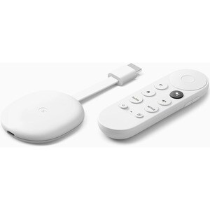 Google Chromecast Network Audio/Video Player - Wireless LAN - AC Power Cable Included - Snow - Google Assistant - HDR10, H