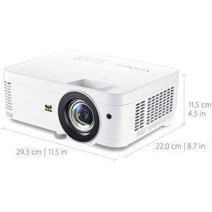 ViewSonic PX706HD 1080p Short Throw Projector with 3000 Lumens 22,000:1 DLP Dual HDMI USB C and Low Input Lag, Stream Netf