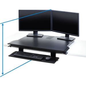 Ergotron WorkFit Multipurpose Desktop Riser - Up to 76.2 cm (30") Screen Support - 18.14 kg Load Capacity - 50.8 cm Height