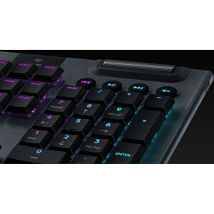Logitech G915 Gaming Keyboard - Wireless Connectivity - USB Interface - English (US) - Black - Mechanical Keyswitch - Blue