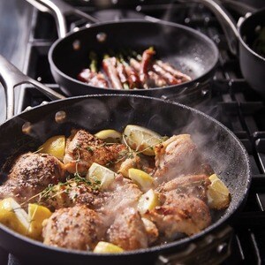 Calphalon Premier Cookware - - Hard Anodized Aluminum, Tempered Glass Cover, Stainless Steel Handle - Cooking, Sauteing - 