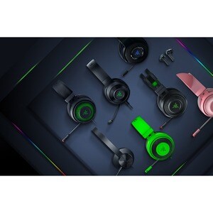 Auriculares de gaming Razer Kraken Cableado Sobre la cabeza - Cuarzo rosa - Binaural - Cerrado - 32Ohm - 12Hz a 28kHz - 13