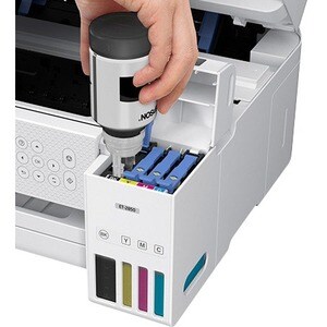 Epson EcoTank ET-2850 Wireless Inkjet Multifunction Printer-Color-White-Copier/Scanner-4800x1200 Print-Automatic Duplex Pr