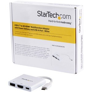 StarTech.com A/V Adapter - 1 Pack - 1 x Type C Male USB - 1 x HDMI Female Digital Audio/Video, 1 x Type A Female USB, 1 x 