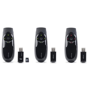 Kensington Presenter Expert Mouse/Presentation Pointer - Laser - Wireless - Radio Frequency - Black - USB