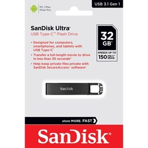 SanDisk Ultra 32 GB USB 3.1 (Gen 1) Type C Flash Drive - 150 MB/s Read Speed