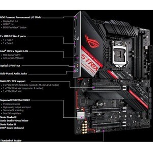 Asus ROG Strix Z490-H GAMING Desktop Motherboard - Intel Chipset - Socket LGA-1200 - Intel Optane Memory Ready - ATX - 128