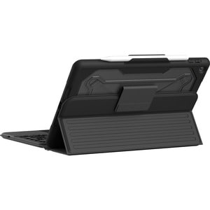 Urban Armor Gear Rugged Keyboard/Cover Case (Folio) for 10.2" Apple iPad (9th Generation) Tablet - Ash, Black - Spill Resi