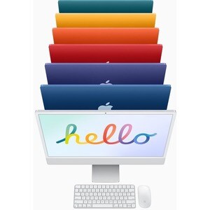 Apple iMac MGPM3LL/A All-in-One Computer - Apple M1 Octa-core (8 Core) - 8 GB RAM - 256 GB SSD - 24" 4.5K 4480 x 2520 - De