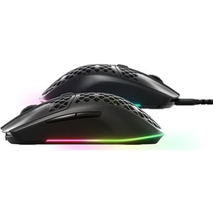SteelSeries Aerox 3 Wireless Gaming Mouse - Optical - Wireless - Bluetooth - 2.40 GHz - Yes - Black - USB Type C - 18000 d