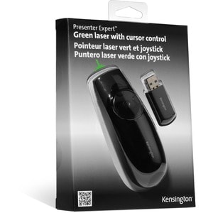 Kensington Presenter Expert Mouse/Presentation Pointer - Laser - Wireless - Radio Frequency - Black - USB