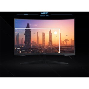 Samsung Odyssey G5 C27G55TQWR 68.6 cm (27") WQHD LED Gaming LCD Monitor - 16:9 - Black - 27" Class - Vertical Alignment (V