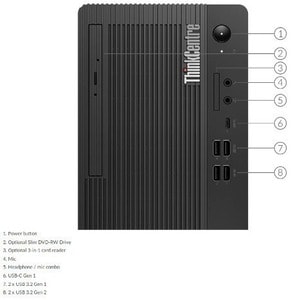 Lenovo ThinkCentre M70t 11EV0004MH Desktop Computer - Intel Core i5 10th Gen i5-10400 Hexa-core (6 Core) 2.90 GHz - 8 GB R