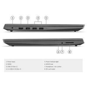 Portátil - Lenovo V15-IIL 82C500YASP 39,6 cm (15,6") - HD - 1366 x 768 - Intel Core i3 10ma generación i3-1005G1 Dual-core