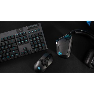 Logitech G915 Gaming Keyboard - Wireless Connectivity - USB Interface - English (US) - Black - Mechanical Keyswitch - Blue