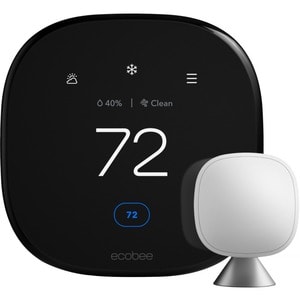 ecobee Smart Thermostat Premium - For Room - Alexa, Siri, HomeKit, SmartThings, IFTTT, Google Assistant Supported