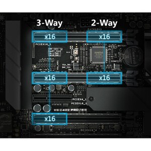 Asus WS C422 PRO/SE Workstation Motherboard - Intel Chipset - Socket R4 LGA-2066 - ATX - 512 GB DDR4 SDRAM Maximum RAM - L
