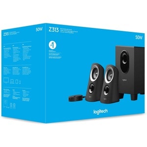 Logitech Z313 2.1 Speaker System - 25 W RMS - Black - 48 Hz to 20 kHz