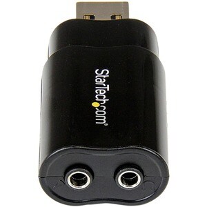 USB Stereo Audio Adapter External Sound Card - 1 x Type A USB 2.0 USB Male - 1 x Mini-phone Audio In Female, 1 x Mini-phon