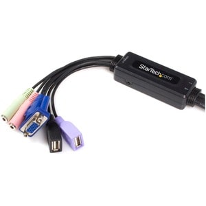 2 Port USB VGA Cable KVM Switch with Audio - 2 Computer(s) - 1 Local User(s) - QXGA - 2048 x 1536 - 6 x USB - 3 x VGA