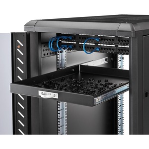 StarTech.com Ripiano scorrevole per armadio server rack 55,8 cm di colore nero - 25 kg Static/Stationary Weight Capacity