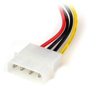 StarTech.com 15cm (6 in.) 4 Pin Molex to Left Angle SATA Power Cable Adapter - LP4 Molex to SATA Power Adapter - For SATA 