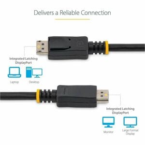 Cable de 1,8m DisplayPort 1.2 - Cable DisplayPort 4K x 2K Ultra HD Certificado por VESA - Cable DP a DP con Pestillo - Ext