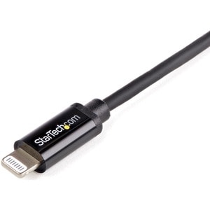 StarTech.com Cable 1m Lightning 8 Pin a USB 2.0 para Apple iPod iPhone iPad - Negro - Extremo prinicpal: 1 x Tipo A Macho 