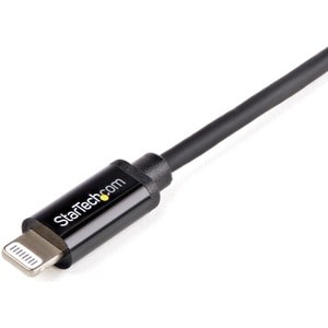 StarTech.com 1,8 m (6 ft.) Long Black Apple® 8-pin Lightning Connector to USB Cable for iPhone / iPod / iPad - Charge and 