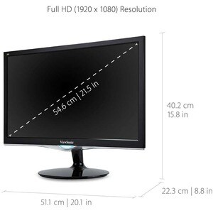 Monitor LED FHD 22"/Resolución 1920 x 1080/Relación de aspecto 16:9